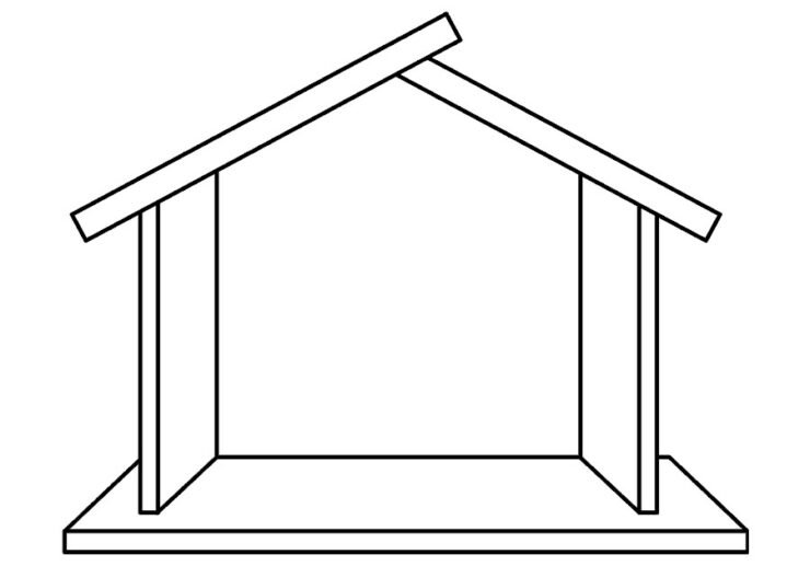 Nativity Stable | Coloring Page