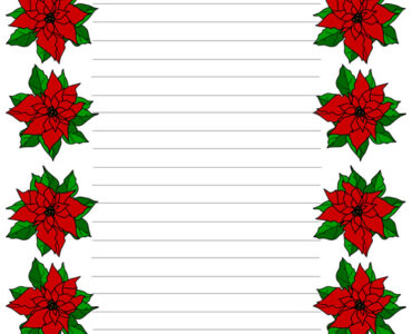 poinsettia writing paper