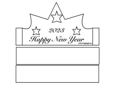 Happy New Years 2023 Headband | Coloring Page