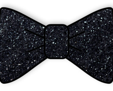 black gitter bow