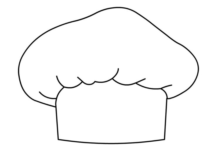 Chef Hat template Coloring Page