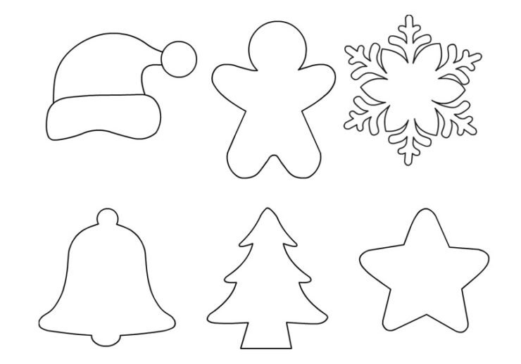 Christmas cookie cutter templates | Coloring Page