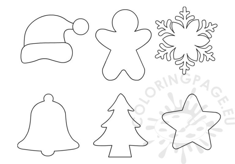 Christmas cookie cutter templates Coloring Page