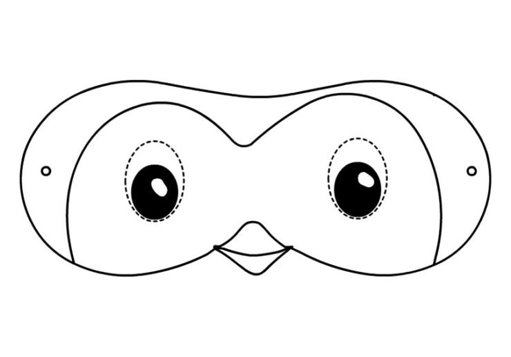 Penguin Mask Coloring Page