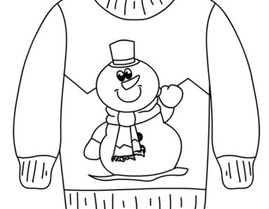 christmas sweater snowman