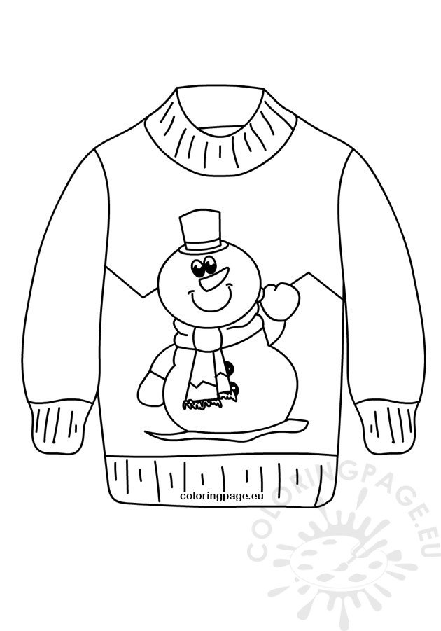 christmas sweater snowman