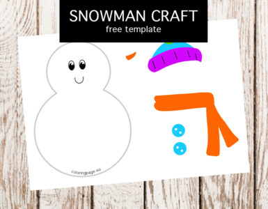 Snowman Face Template | Coloring Page