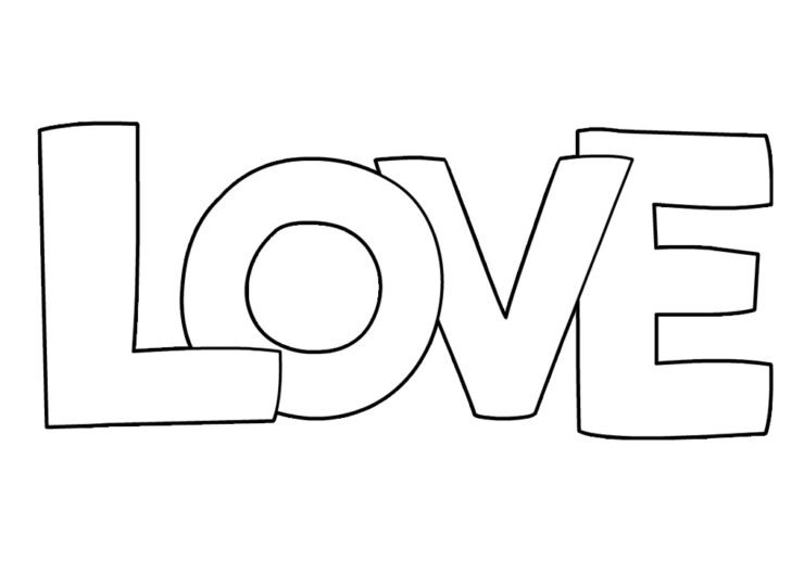 Love template | Coloring Page