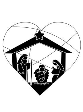 Nativity Christmas Ornament | Coloring Page