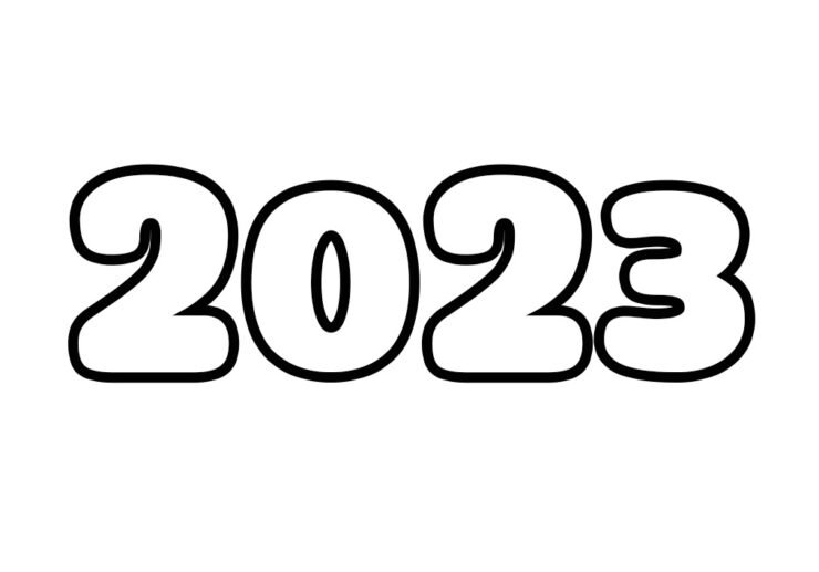 Free printable 2023 number | Coloring Page