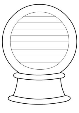 Snow Globe Writing Template Coloring Page Snow Globe Writing Template Coloring Page