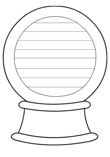 Snow Globe Writing Template Coloring Page Snow Globe Writing Template Coloring Page