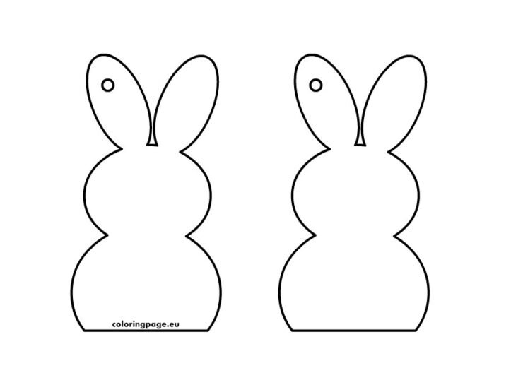 Easter bunny tag | Coloring Page