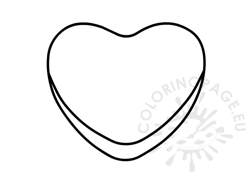 Candy Heart Coloring Page