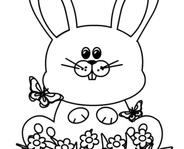 easter bunny grass flowers