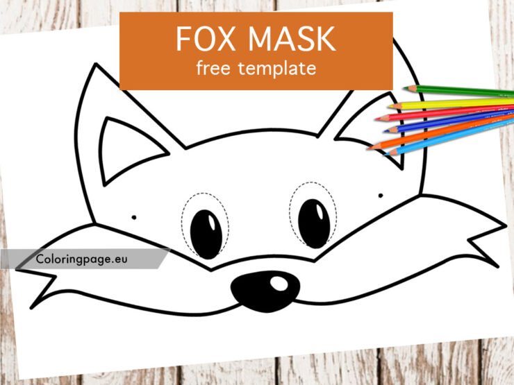 Fox mask | Coloring Page