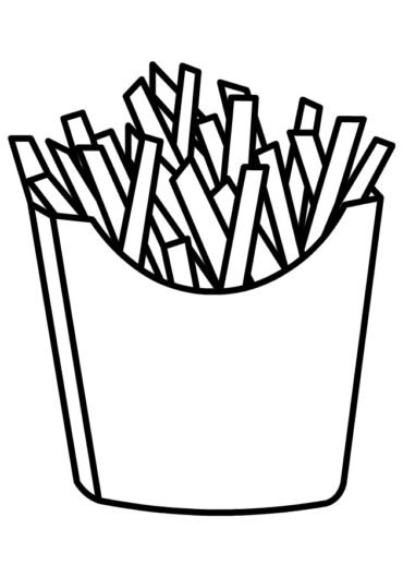 French Fries | Coloring Page