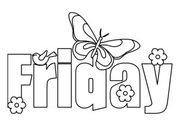 Friday Coloring Page - Friday 370x259