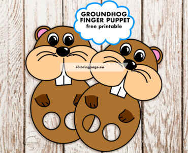 groundhog finger puppet