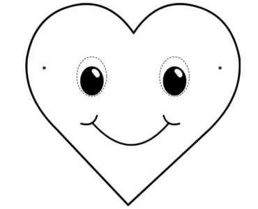 heart mask template
