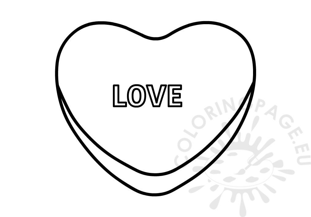 love heart candy