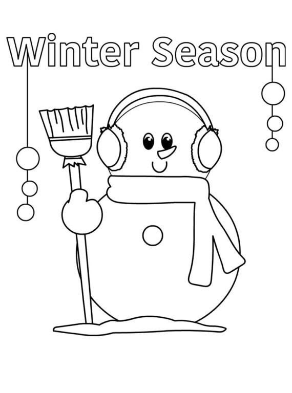 Winter season | Coloring Page