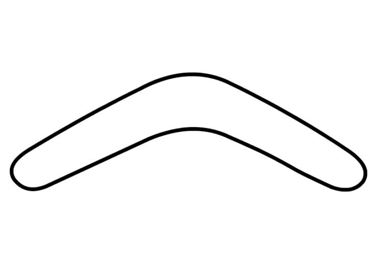 Boomerang template Coloring Page