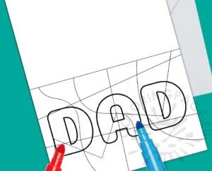 Dad Birthday Card | Coloring Page