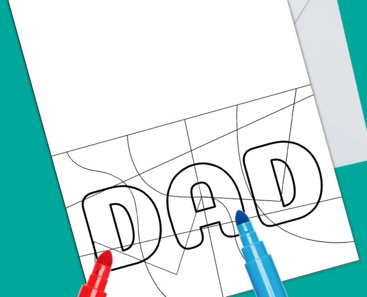 Dad Birthday Card | Coloring Page
