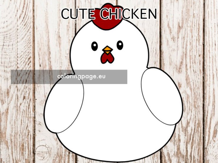 Cute chicken | Coloring Page