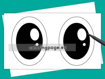 Printable Cute Eyes | Coloring Page