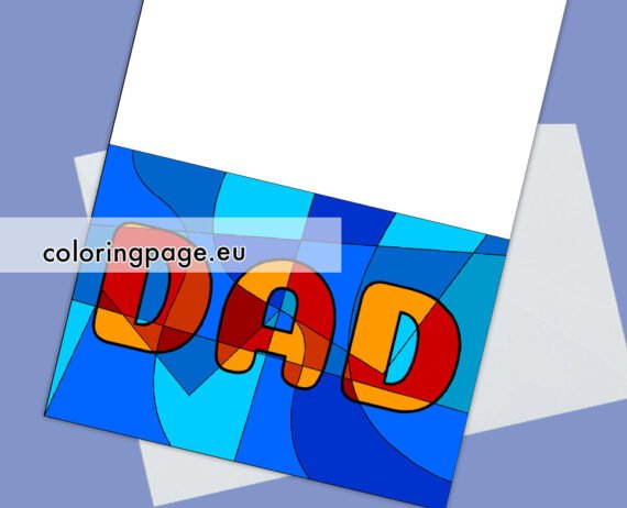 Birthday card for dad | Coloring Page
