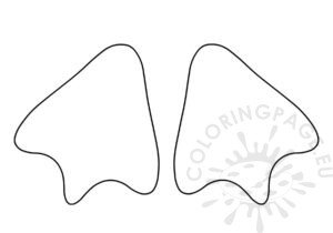 Duck feet template | Coloring Page