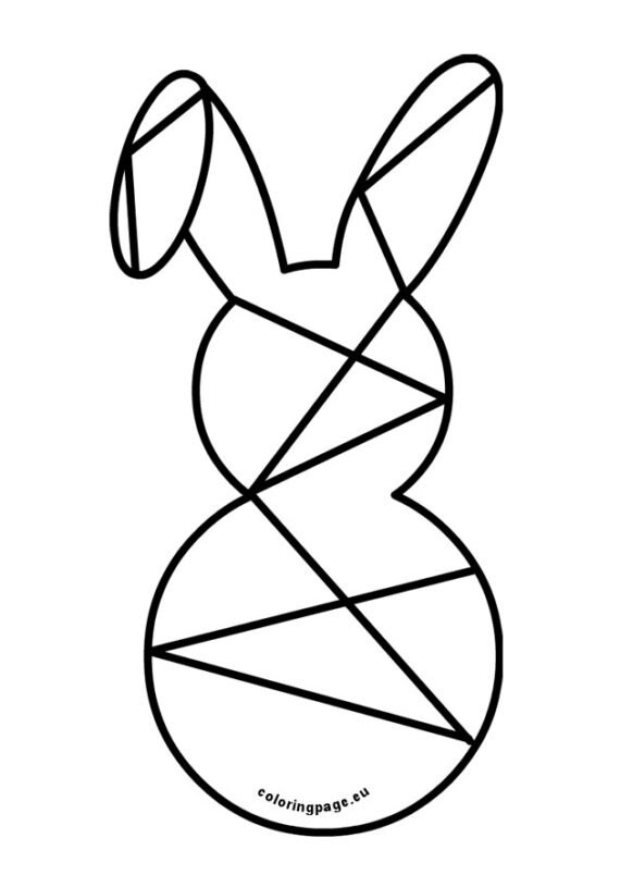 Geometric rabbit | Coloring Page