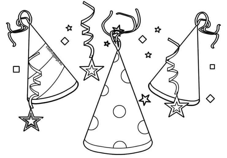 Party Hats | Coloring Page