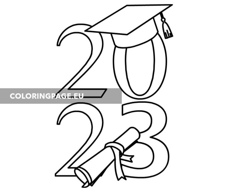 2023 graduate class Coloring Page