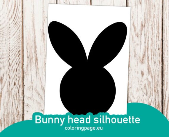 Bunny head silhouette | Coloring Page