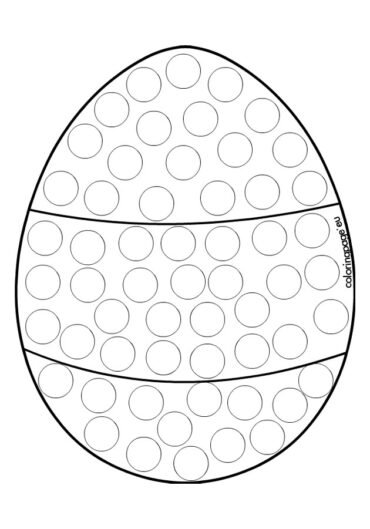 Easter egg dot art | Coloring Page