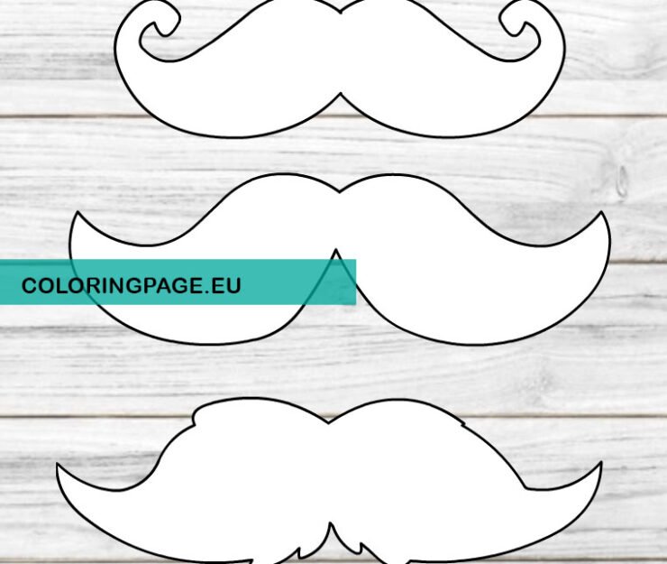 Mustache shapes Coloring Page