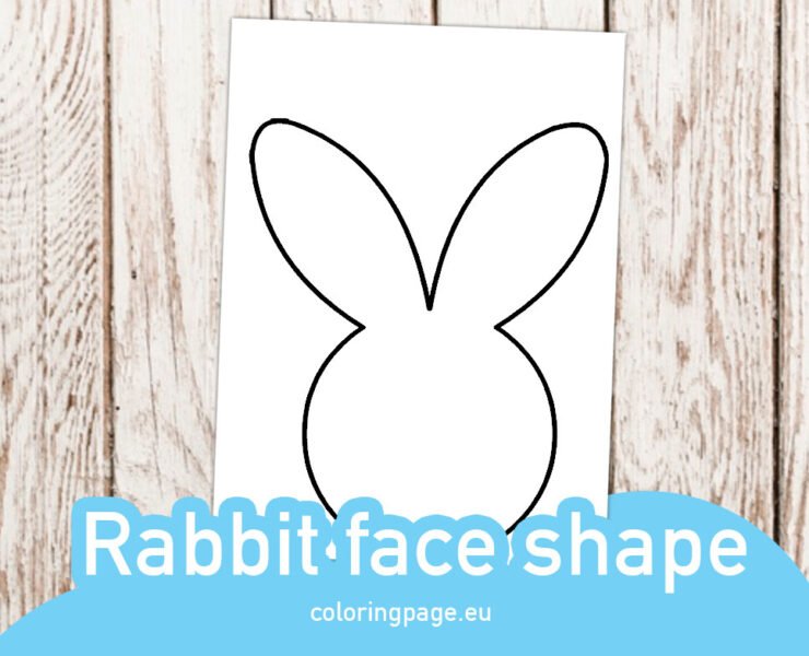 Rabbit face shape Coloring Page