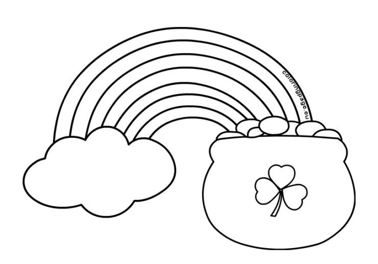 Rainbow Saint Patrick Day | Coloring Page