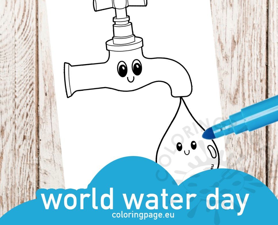 world water day coloring