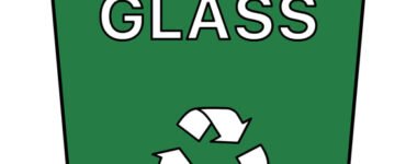 green glass recycling bin