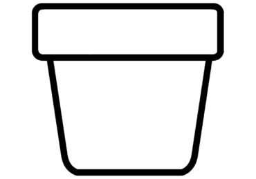 Preschool vase template | Coloring Page