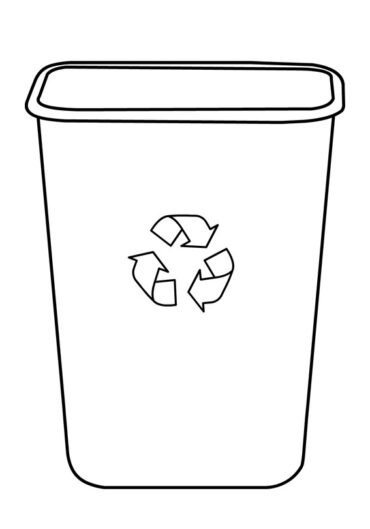 Recycling Bin | Coloring Page