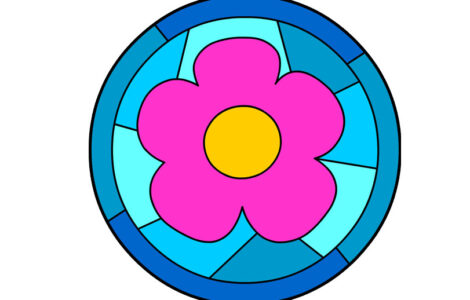 stained glass flower
