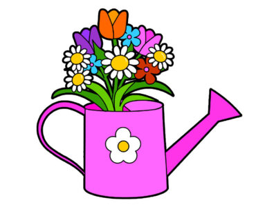 watering can flower