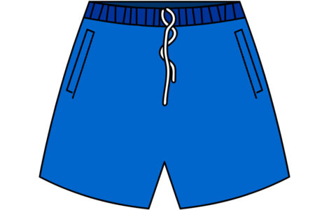 blue swimming shorts