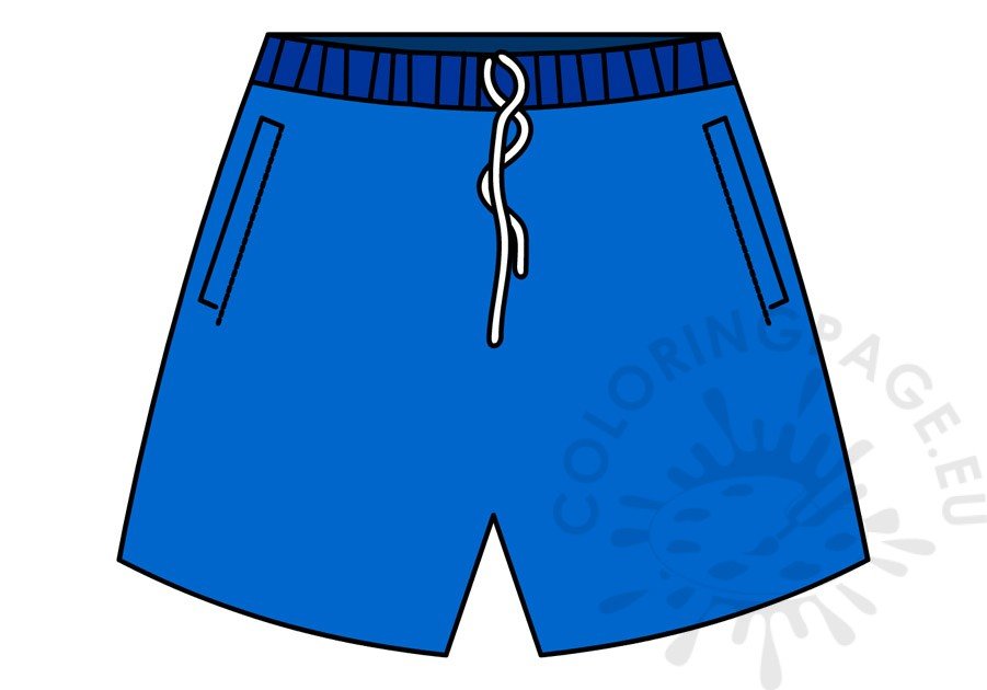 blue swimming shorts