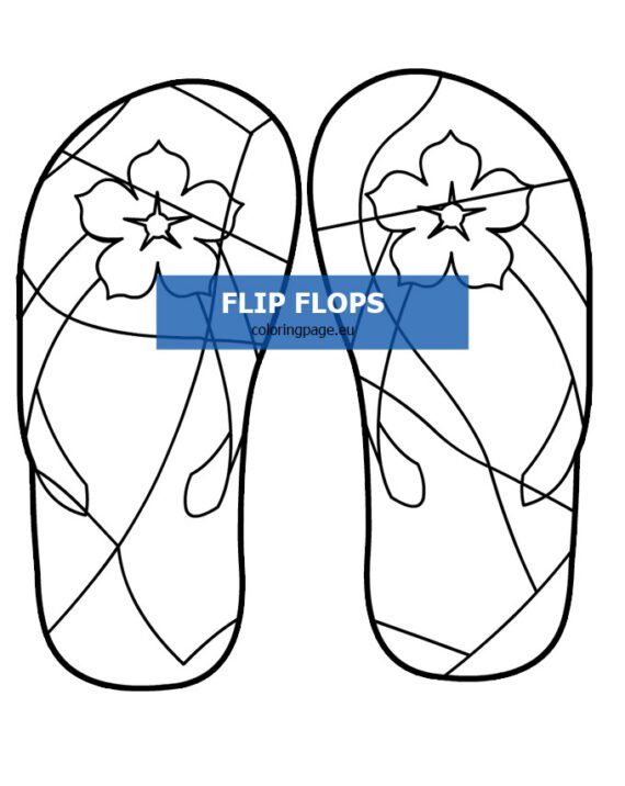 Flip flop coloring sheet | Coloring Page
